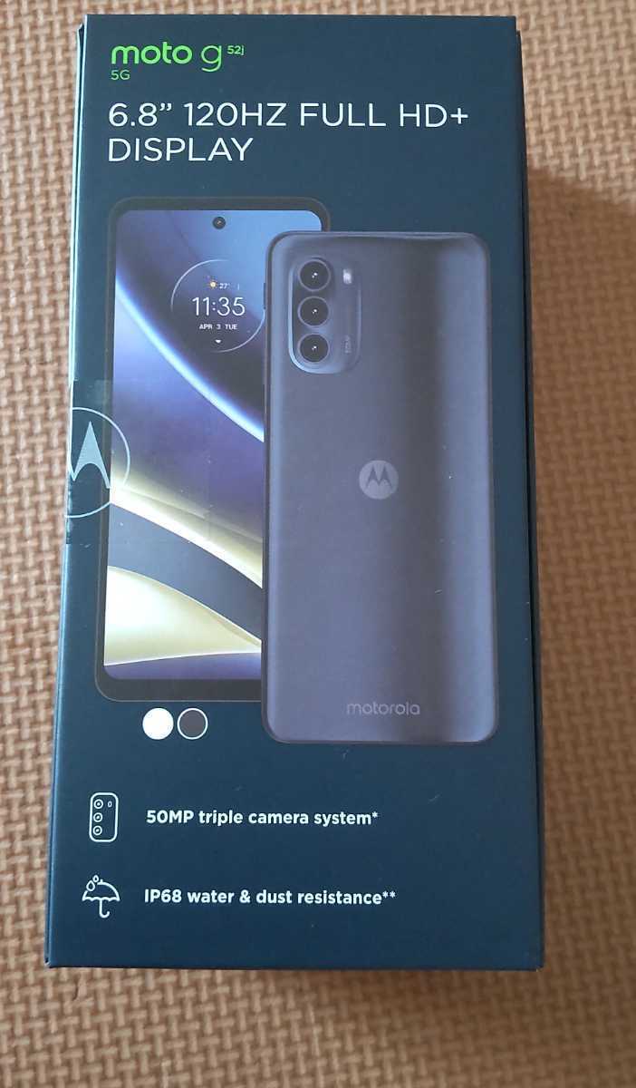 最新入荷 新品 SIMフリースマホ Motorola モトローラ moto g52j 白