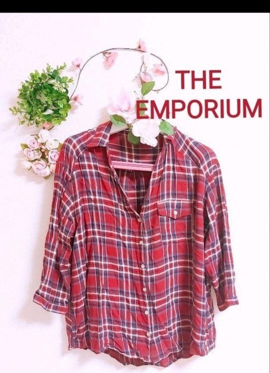 ジエンポリアム THE EMPORIUMレディース　チェックシャツ シャツ　ポケット