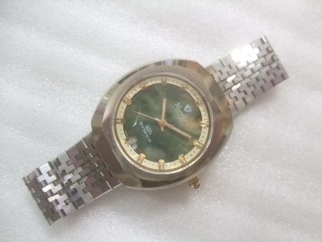 1970s最高級ニバダ超硬宝石ダイヤル自動巻腕時計（OH済）　U279