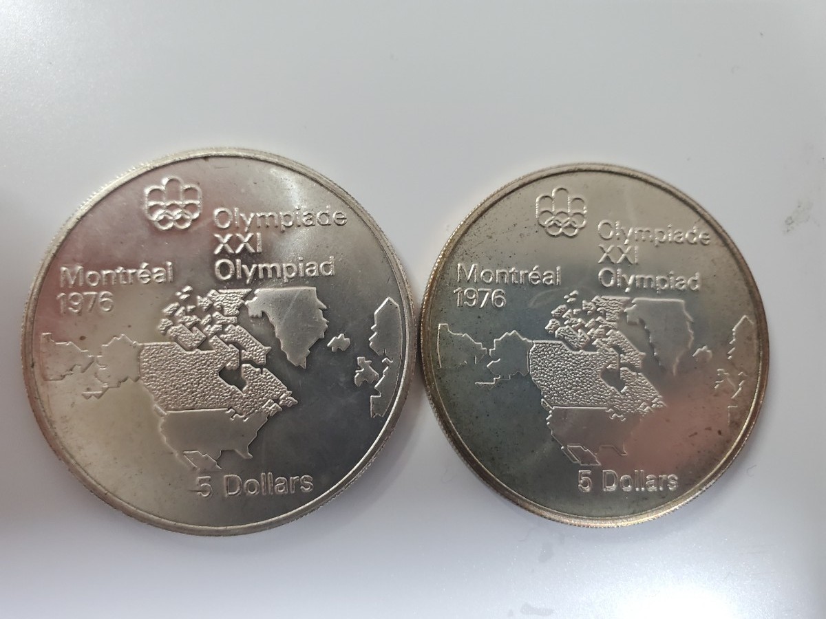 1973年 銀貨 1976年 2枚 モントリオールオリンピック カナダ 記念硬貨 モントリオール五輪 記念銀貨 オリンピック