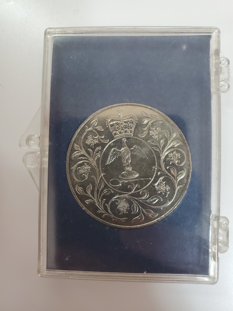 エリザベス女王 英国 イギリス 1977年 クラウン コイン 5シリング