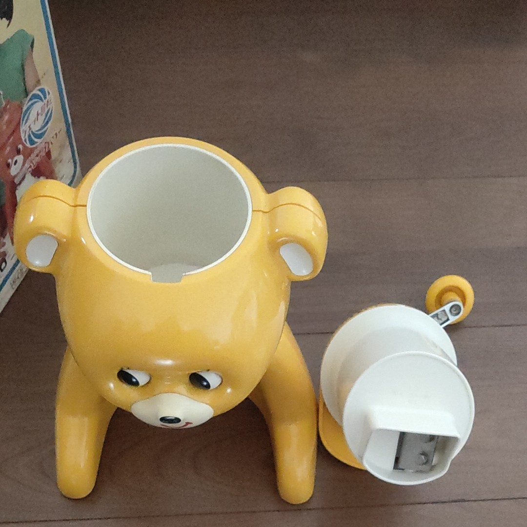 ★レア物★昭和レトロ★ きょろちゃん★ タイガー魔法瓶★ かき氷機★ 当時物★ TIGER★イエロー★ABF-100★動作品★