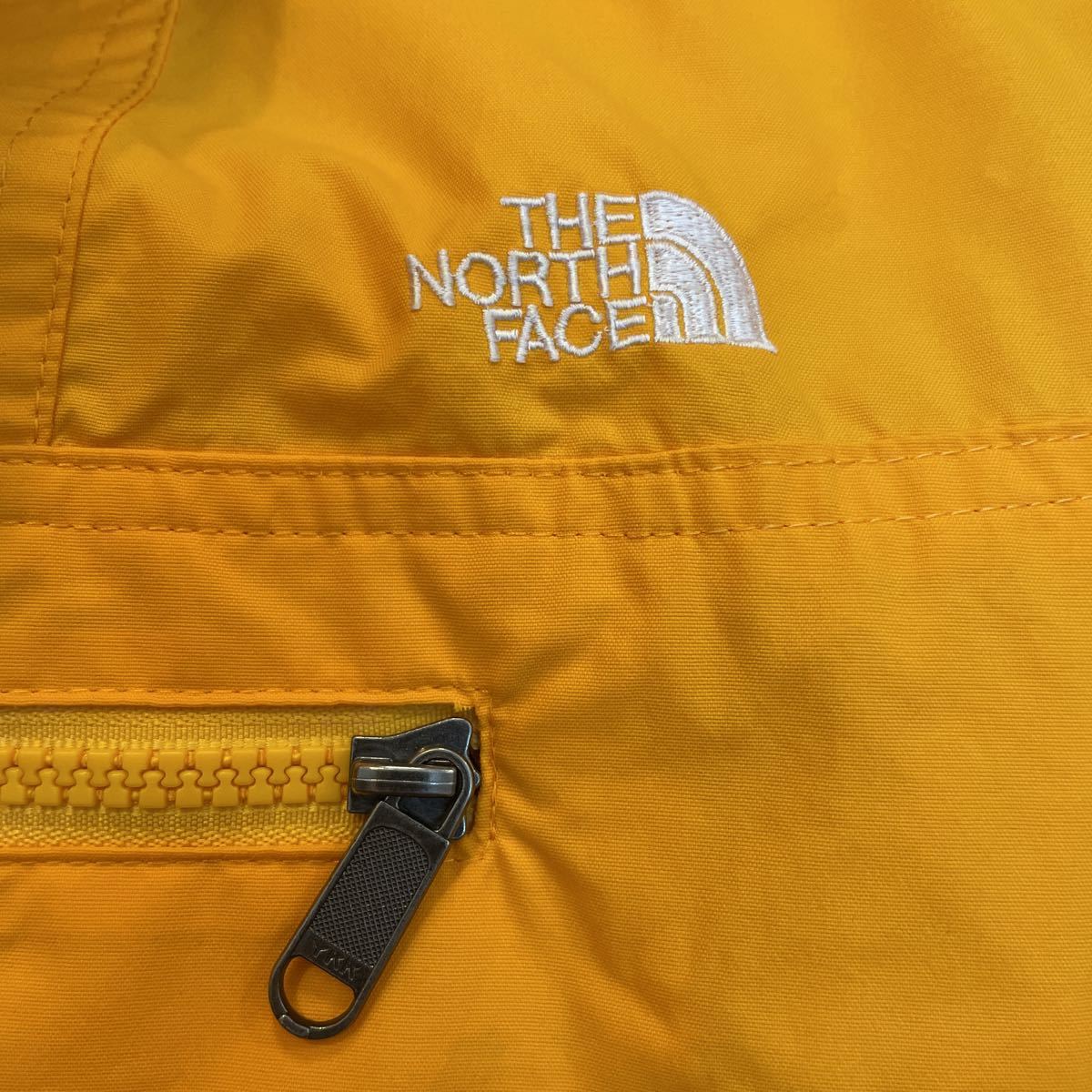 THE NORTH FACE ノースフェイス アノラックパーカー L イエロー 刺繍ロゴ 品番 NP-2312 プルオーバー メンズ アウトドアキャンプ