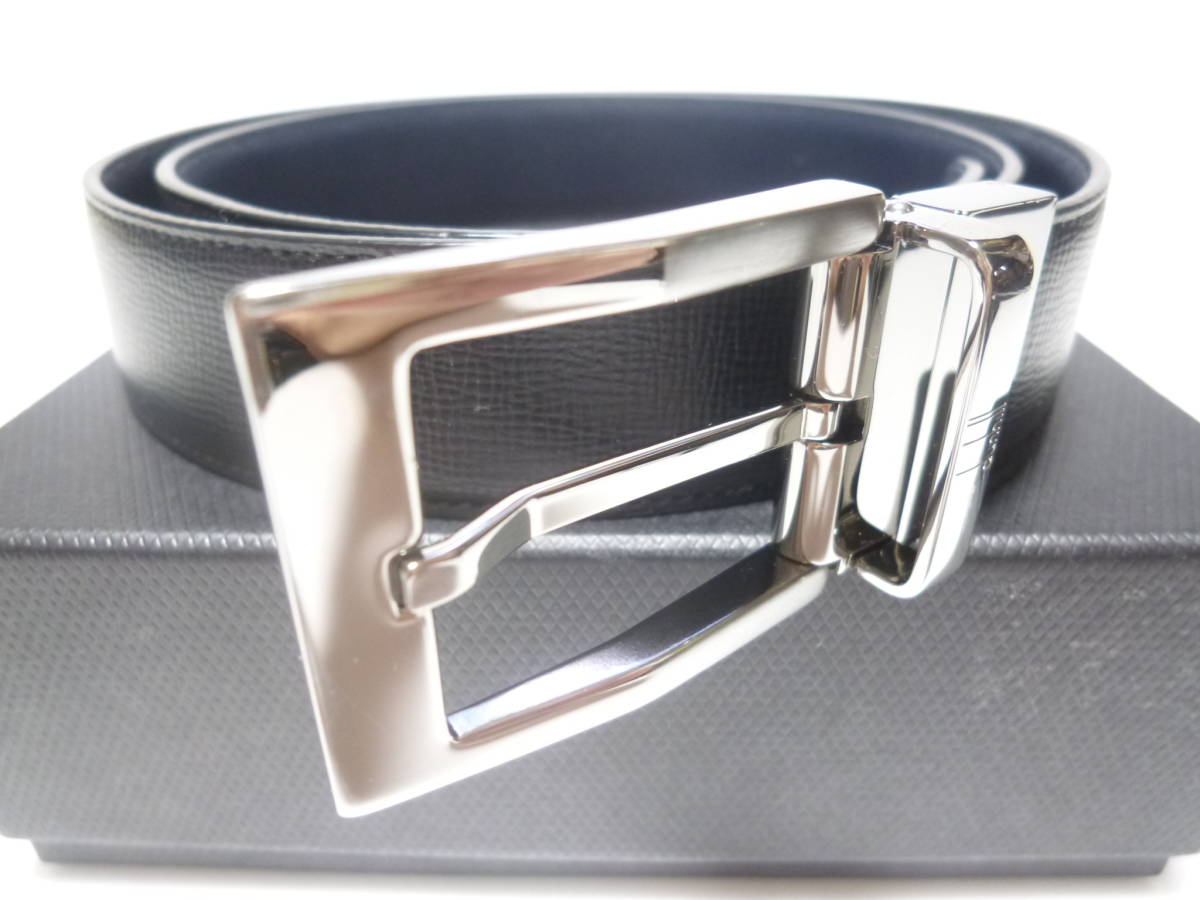  Dunhill dunhill twist buckle reversible belt HPW120A42 ultimate beautiful goods!!