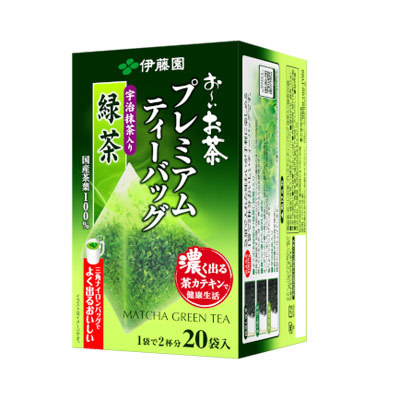 伊藤園 お～いお茶 プレミアムティーバッグ 宇治抹茶入り緑茶 １袋で2杯分 20袋/2358/送料無料_画像2