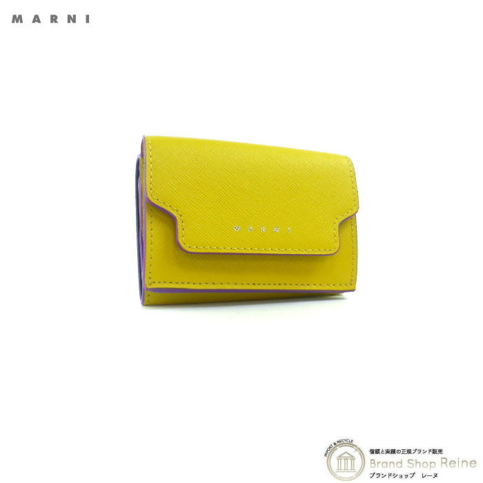 マルニ （MARNI） サフィアーノ レザー コンパクト 三つ折り 財布