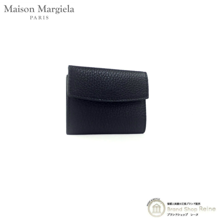 メゾン マルジェラ （Maison Margiela） スリーフォールド ディアスキン コンパクト 三つ折り 財布 S35UI0529 ブラック（新品）