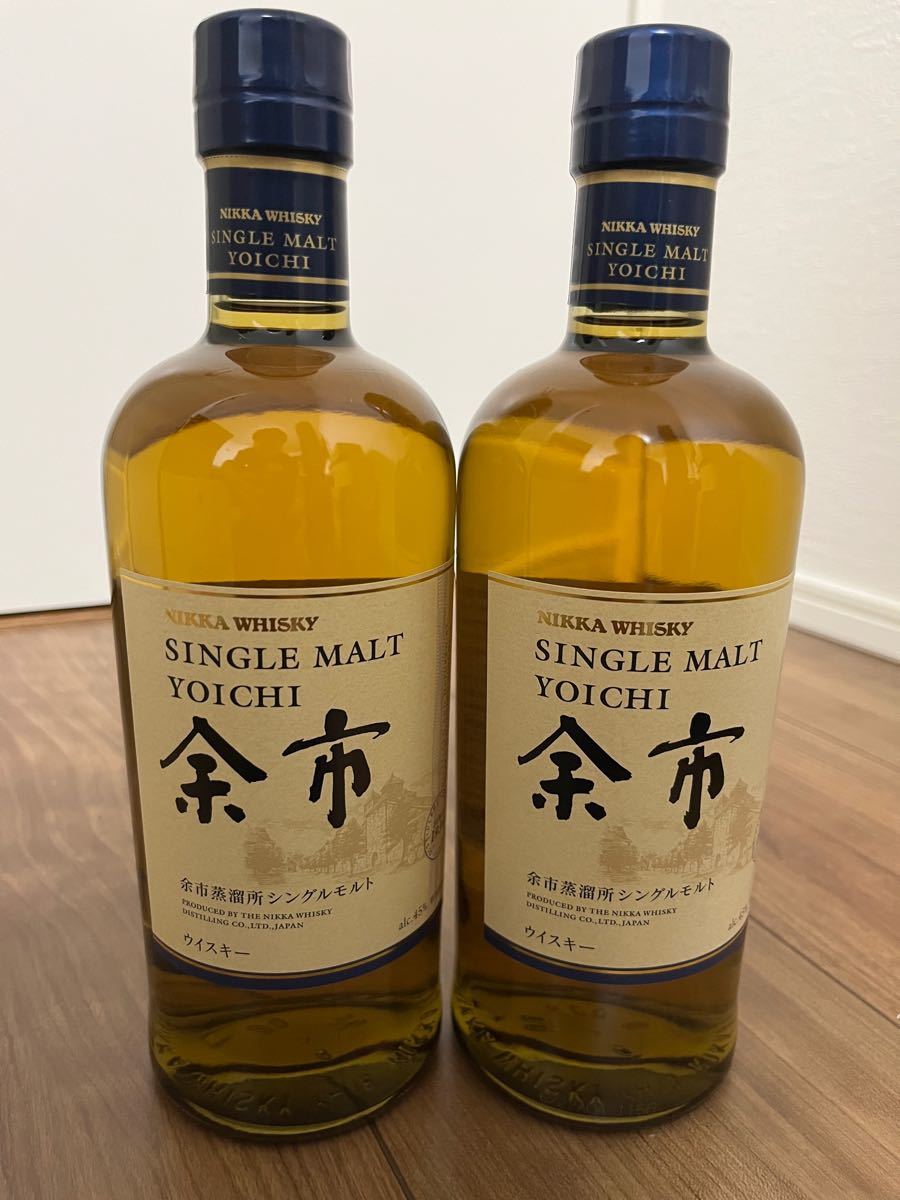 ニッカ シングルモルトウイスキー 余市 45度 700ml 箱付き2本セット