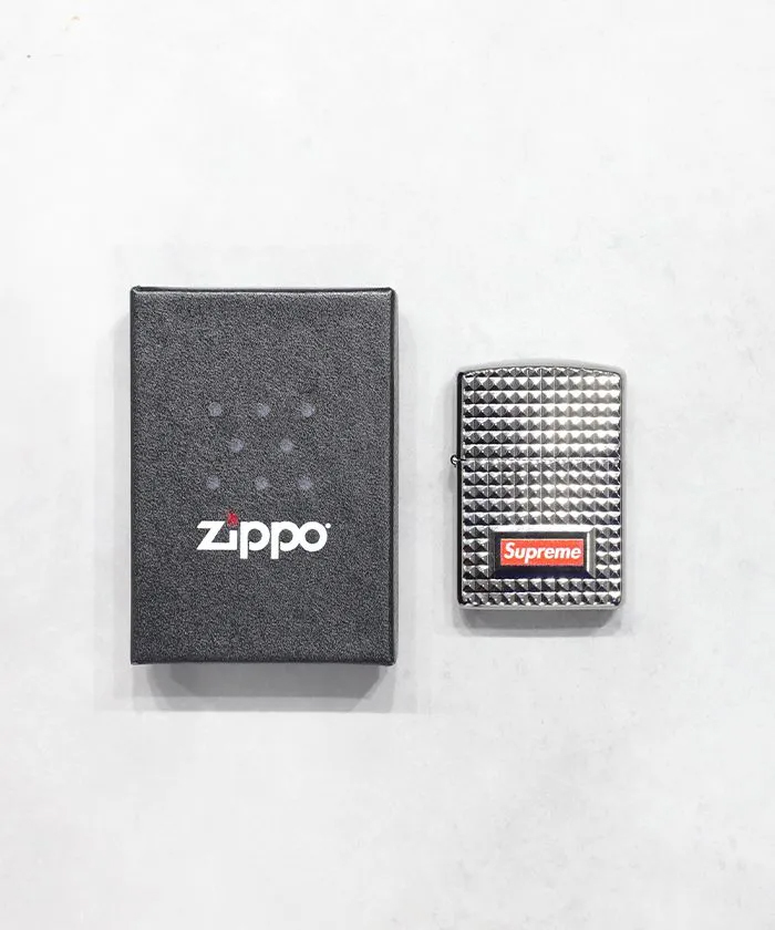 【期間限定お値下げ】シュプリーム Supreme 17AW Diamond Cut Zippo Armor Caseジッポライター_画像2