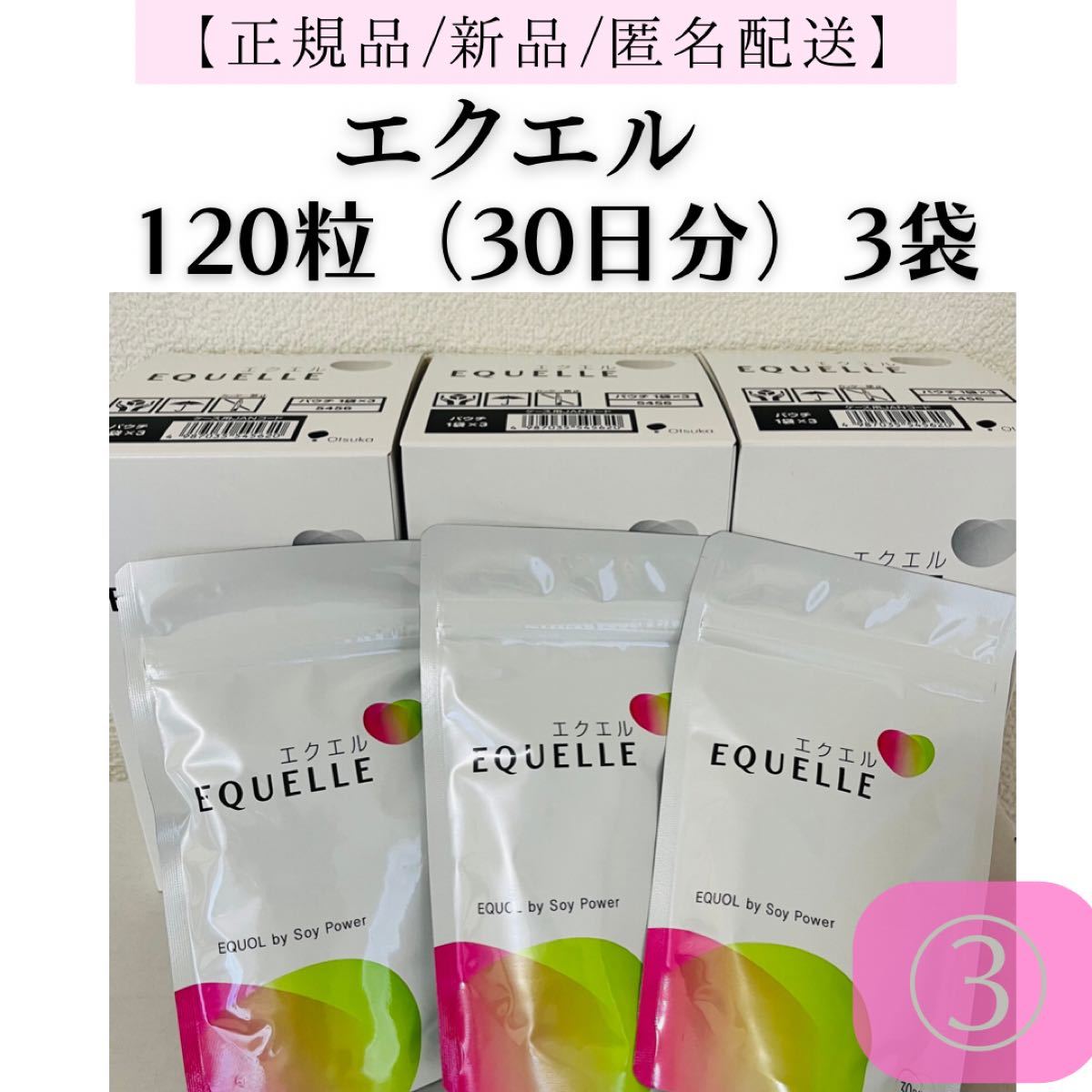 エクエル EQUELLE パウチ 30日分 120粒 3袋 セット 正規品