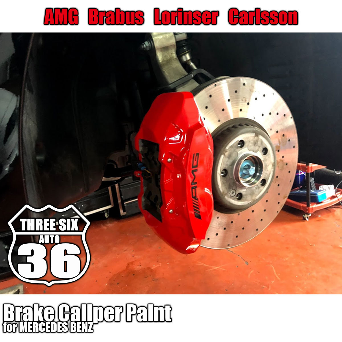 * nationwide free shipping! Benz brake caliper painting AMG BRABUS Logo free bringing in possible W222 W221 W205 W204