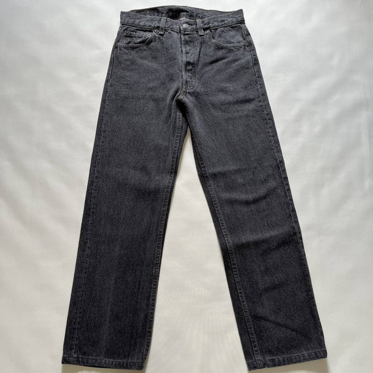 【W29 L30】毛羽 90s LEVI'S 501 先染 ブラック デニムパンツ カナダ / USA製 リーバイス ヴィンテージ 505 USA 80s 70s 60s ヒゲ xx