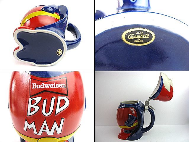 NOS デッドストック！ 1980’s BUDWEISER バドワイザー BUDMAN バドマン ビンテージ ビアマグ 箱付き BEER ビール バドライト ネオン バー_画像3