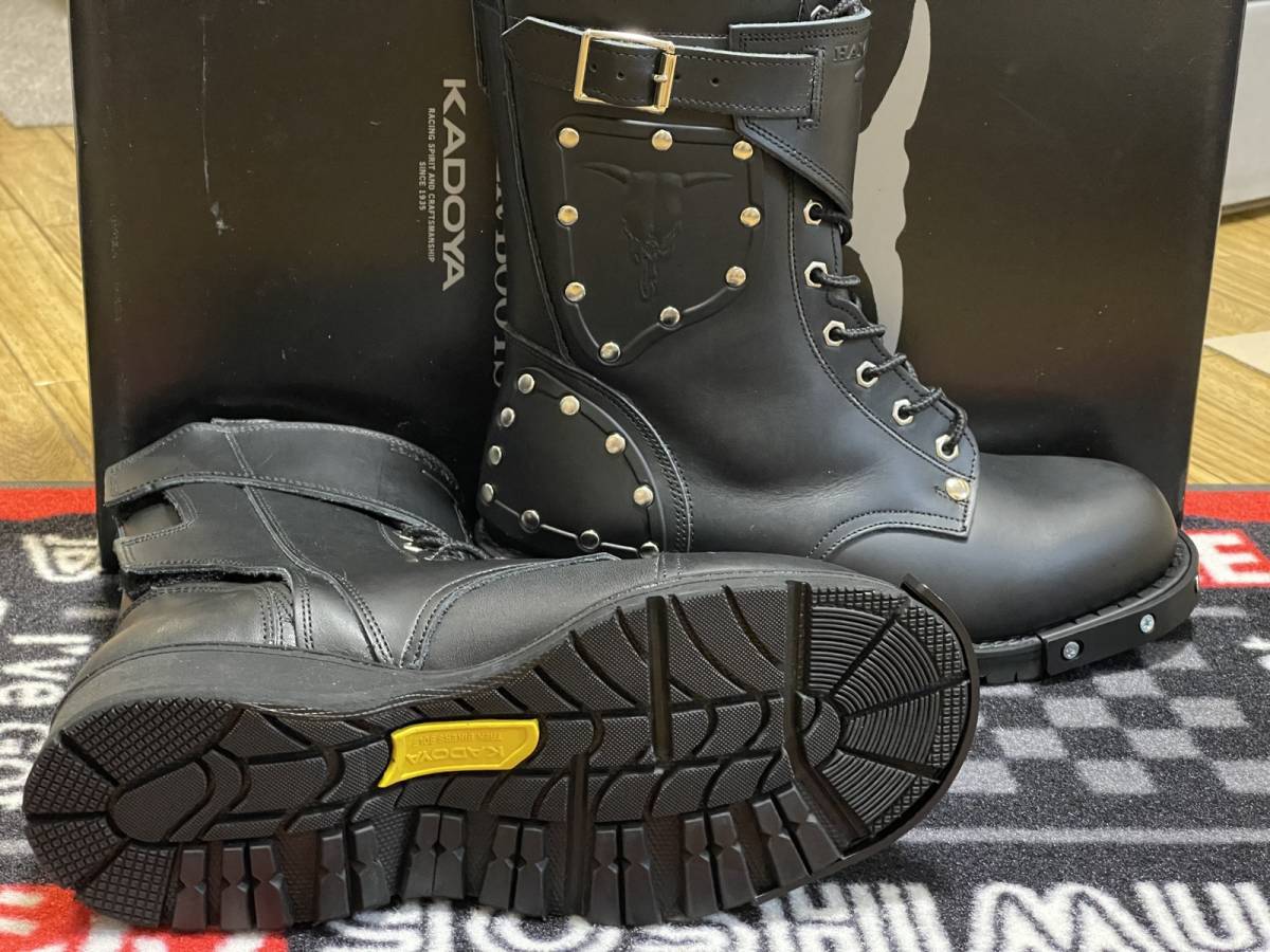 未使用】カドヤ ブーツ ハンマーブーツショート HAMMER BOOTS SHORT ブラック・ブラック 25.0cm 