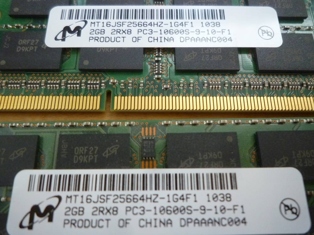 ☆ノートパソコン メモリ 2GB 2RX8 PC-3-10600S-9-10-F1 2枚☆ メモリ |  miningsolutionssas.com.co