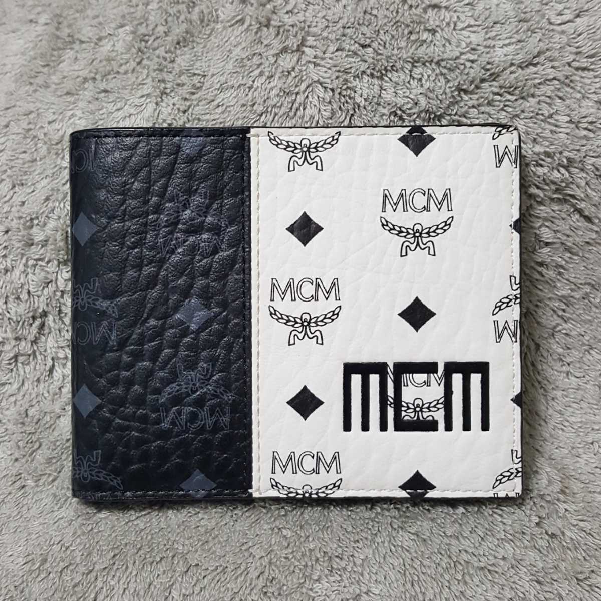 本物 MCM 財布 メンズ エムシーエム 二つ折り 札入れ ヴィセトス