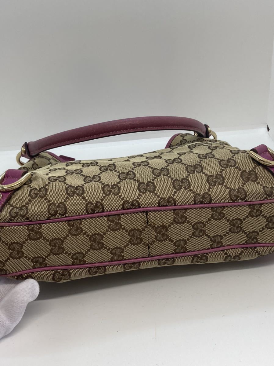 ☆1円 GUCCI グッチ アビー ワンショルダーバッグ GG柄 キャンバス