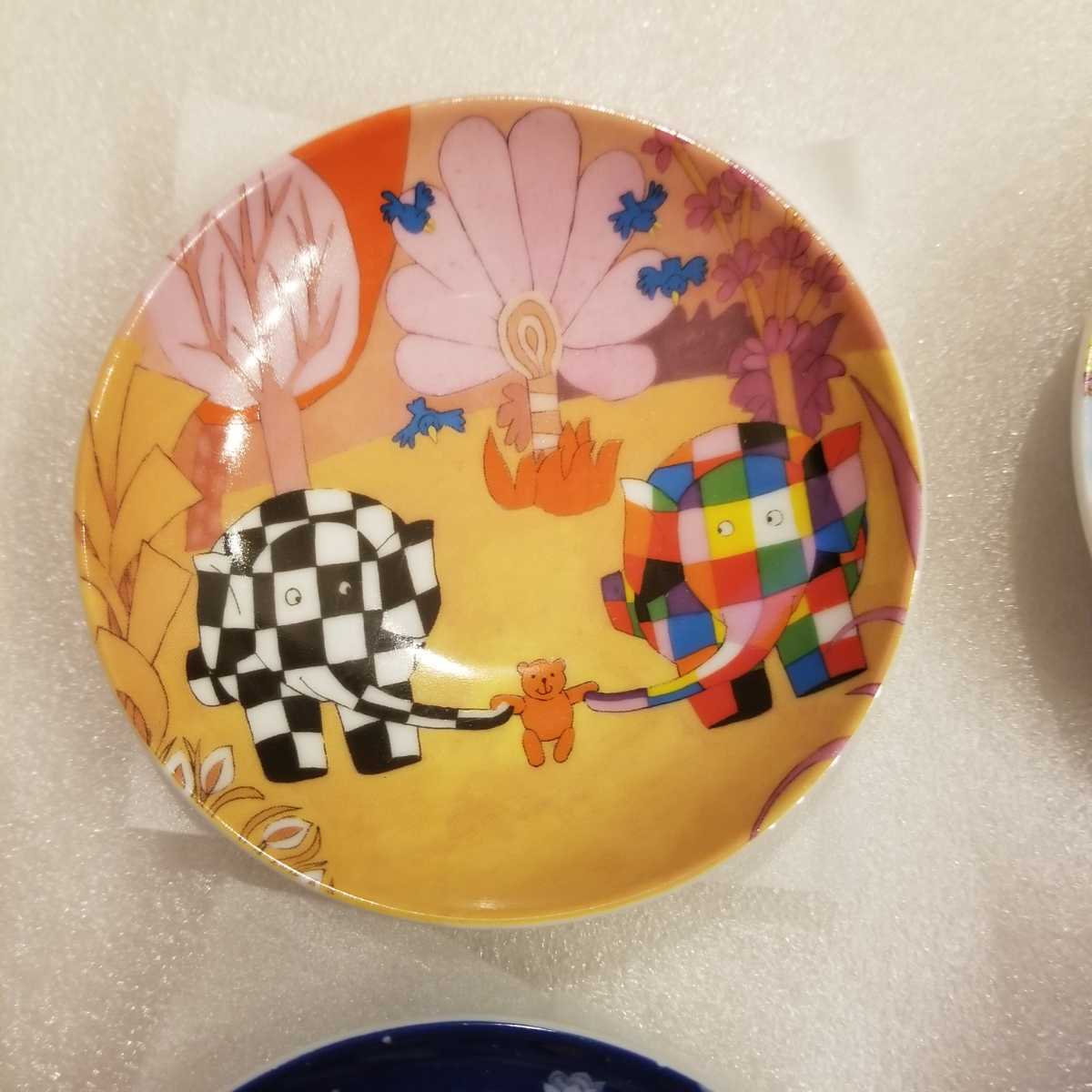 ELMER エルマー・ナッピー ディッシュセット エルマー 小皿　ゾウ　4枚セット　　未使用_画像5