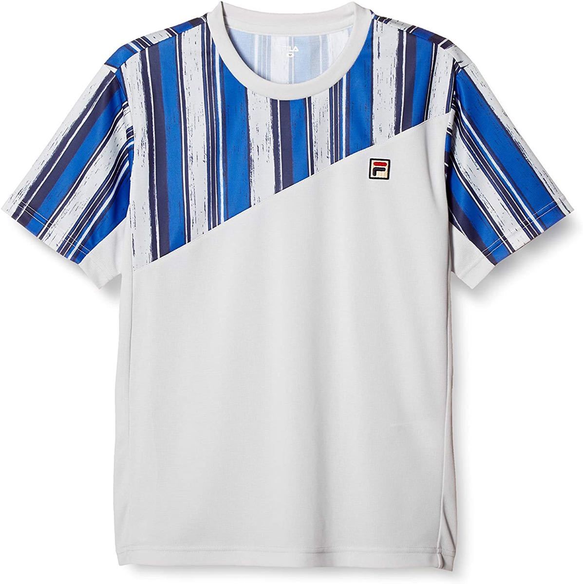FILA フィラ テニスウェア 半袖Tシャツ VM5496 ブルー(青) メンズM 新品