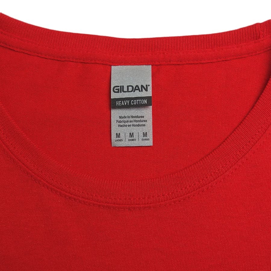 デッドストック レディース Tシャツ プリントTシャツ Mサイズ GILDAN ティーシャツ 赤 TRUMP 新品 未着用品 ドナルド トランプ #2528_画像5