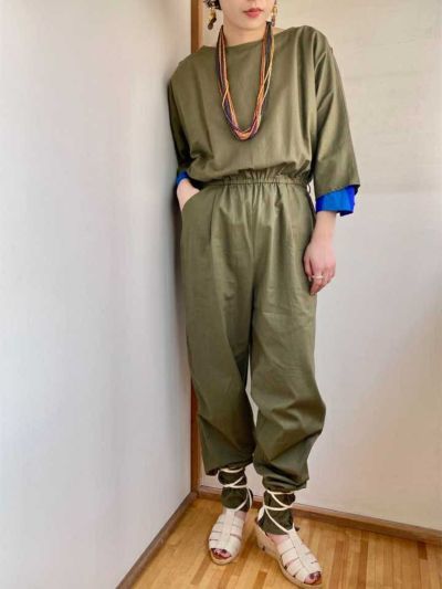 shoulder button design jumpsuit〈sd220314〉