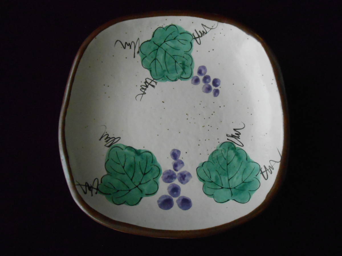  plate! * hand . grape angle plate 5 pieces set * GM879 new goods platter . pot direction attaching gift 