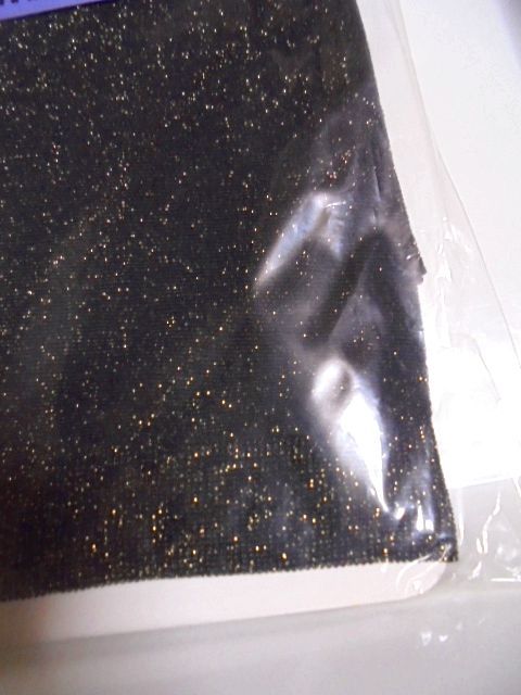 新品 ANNA SUI アナスイ ラメレジメンタルレギンス 7分丈 M~L ブラック 黒の画像3