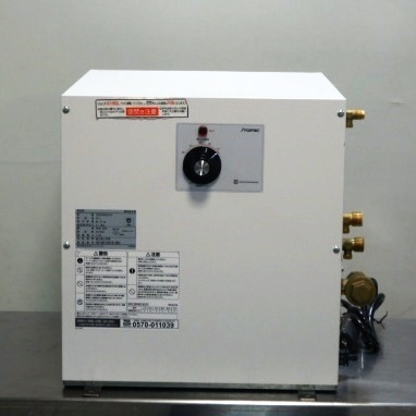 1 2018年製 イトミック ESN25ARN220C0 小型 電気温水器 単相200V 用 2kw 30～75度 給湯器 25L W370(+48)D424(+21)H400mm Aタイプ_画像1