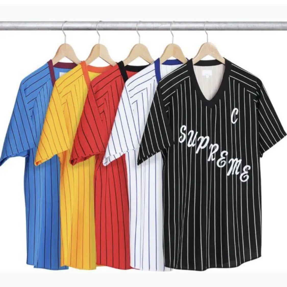 送料無料 M 黒 Supreme A.D Baseball Jersey Black 17SS シュプリーム ベースボールシャツ ジャージー box logo ボックスロゴ ステッカー_画像3