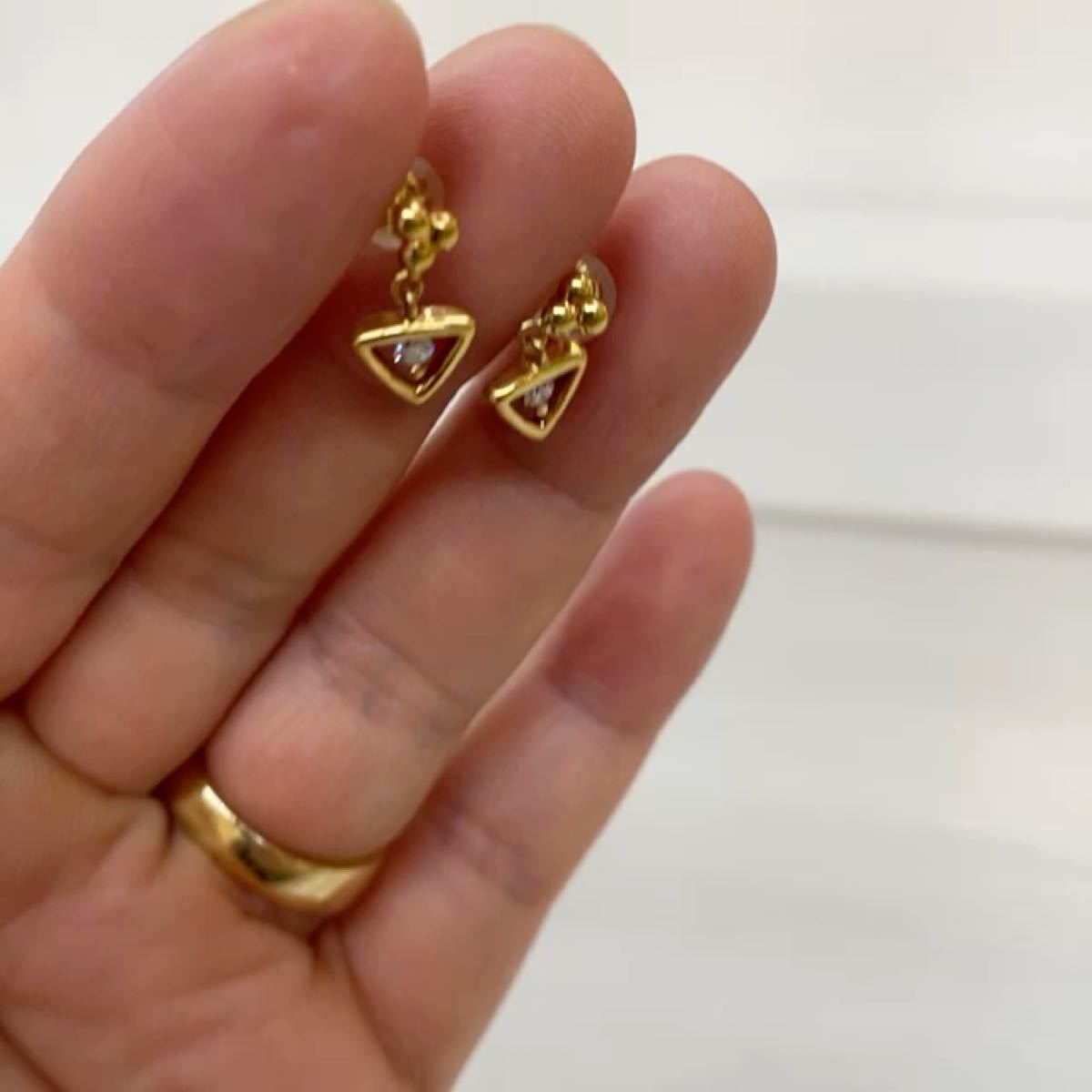 K18 ダイヤモンド ピアス