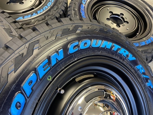 4本セット DEAN CROSSCOUNTRY 16x5.5J 5/139.7 +20 ブラック TOYO トーヨー OPENCOUNTRY R/T 185/85R16 ホワイトレター ジムニー JB64 JB23_画像3