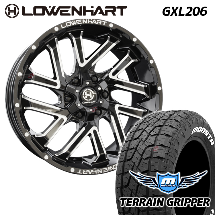 数量限定特価 4本セット レーベンハート GXL206 17x8.0J 6/139.7 8J+20 MONSTA TERRAIN GRIPPER 265/70R17 モンスタ ホワイトレター プラド_画像1