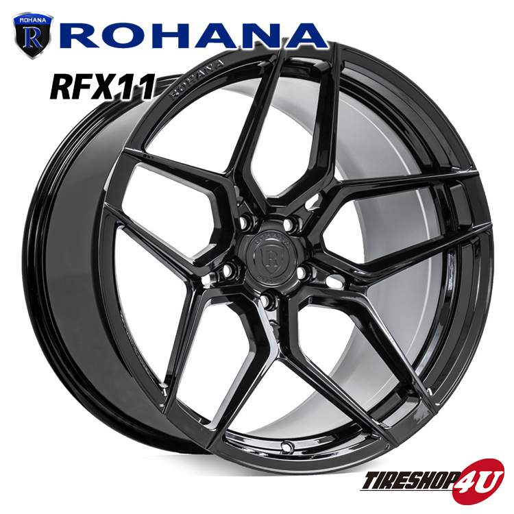 4本セット ロハナ Rohana RFX11 20X10.5J X11.0 5/112 ブラック 厳選タイヤ 275/30R20 アウディ Audi RS5 F5 RS4 8W Rotary Forged