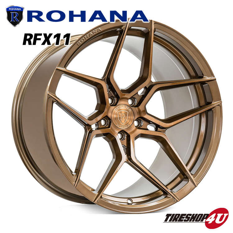 4本セット ロハナ Rohana RFX11 22X10.5J 5/127 ブロンズ 厳選タイヤ 305/35R22 Jeep Grand Cherokee グランドチェロキー WK2 RotaryForged_画像1