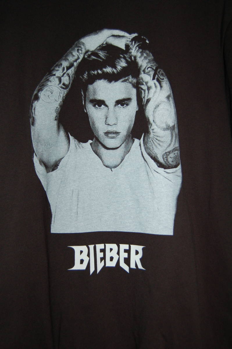 【新品未使用】JUSTIN BIEBER 公式ライセンス SPINNS 別注 Tシャツ ジャスティンビーバー 音楽 アメリカ スピンズ フォト アーティスト_画像2