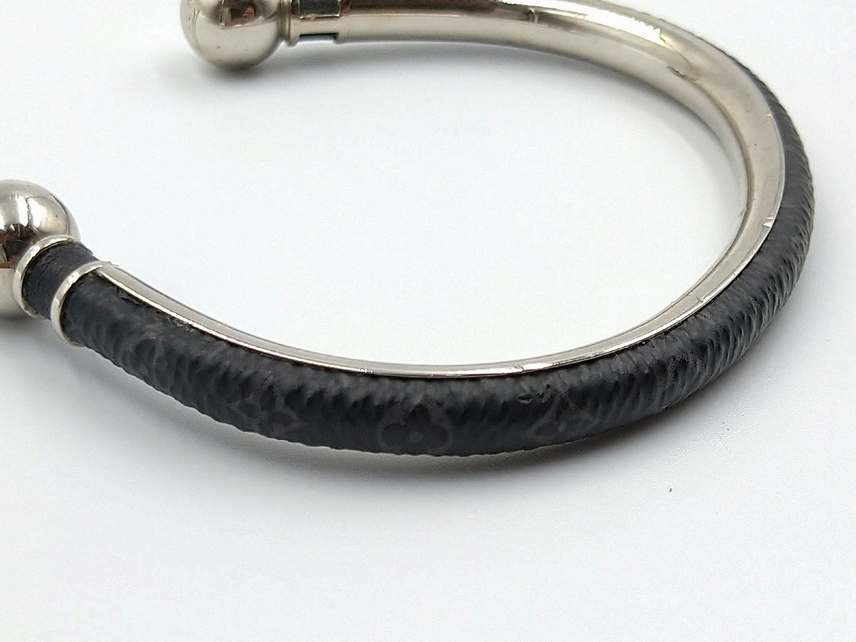  beautiful goods Louis Vuitton Louis vitton John k* monogram Eclipse bangle M63650 L size bracele 