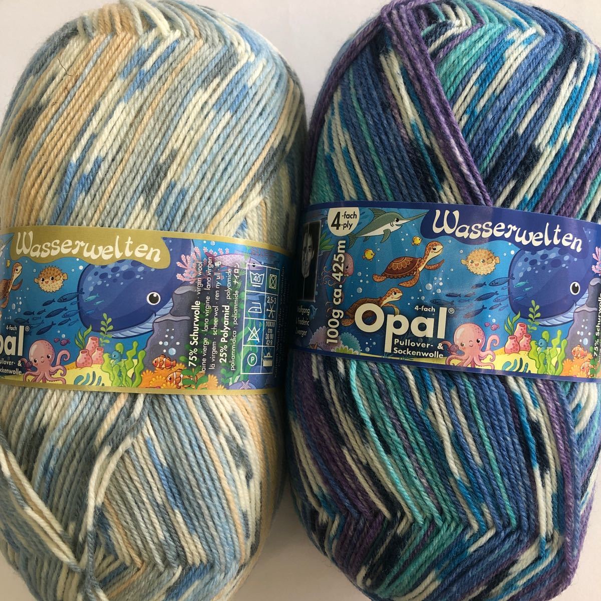 新作　Opal毛糸 水の世界　11142 11145