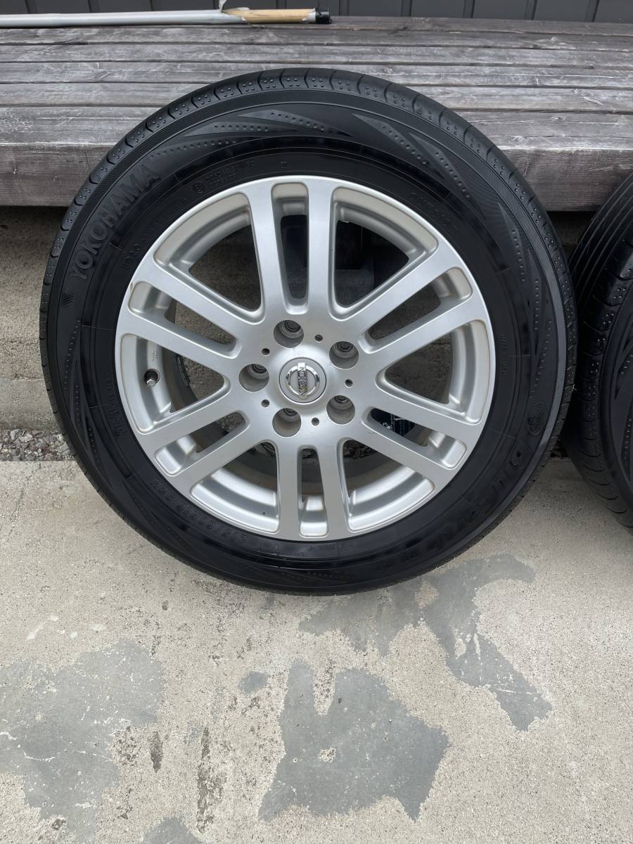 ホイール　ニッサン　16×6 1\2 j　16インチ　pcd 5×114.3 5穴　タイヤ　205/60r16 92h ヨコハマ yokohama 4本セット_画像5