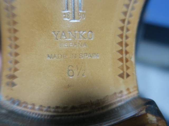 4.7万 EU製 未使用★箱付 ヤンコ　ダブルモンク ネイビー YANKO 14453 NAVY 本革 UK6.5 JP 25cm レザーソール _画像9