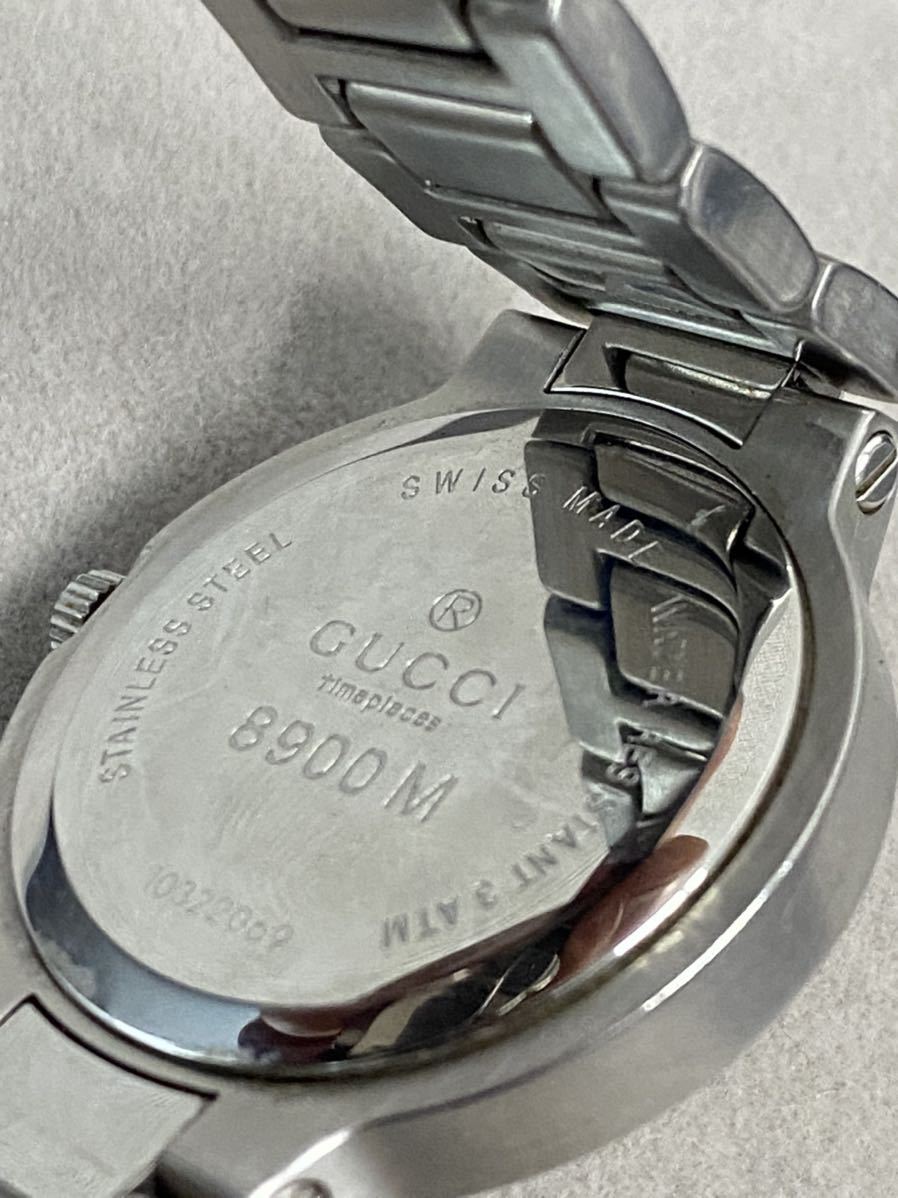 GUCCI グッチ8900M シルバーカラー文字盤 デイト QZ メンズ腕時計