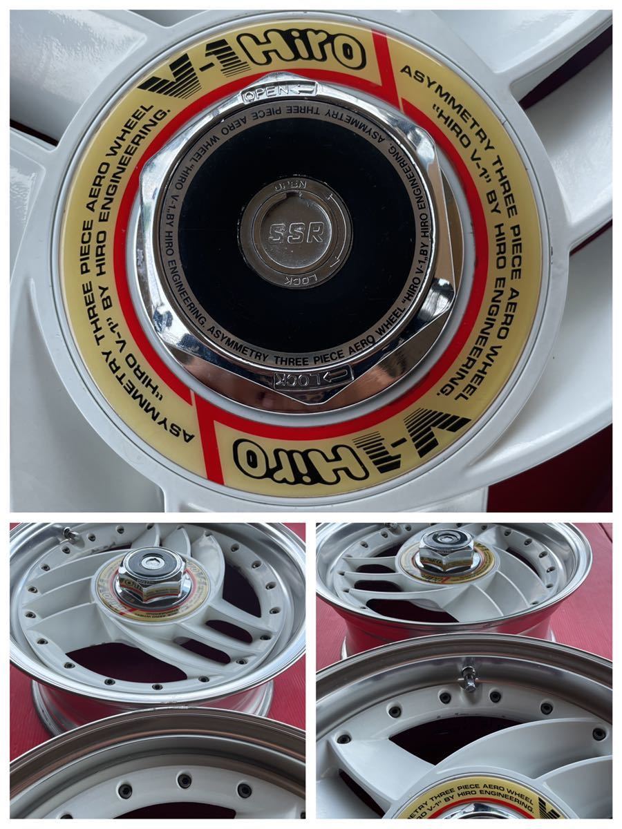 希少　中古美品　 深リム　3ピース　Hiro V-1　ヒロ　SSR スピードスター TYPE C 15×7JJ ET+25(実測) PCD114.3-4穴　ハブ約74mm 4本_画像6