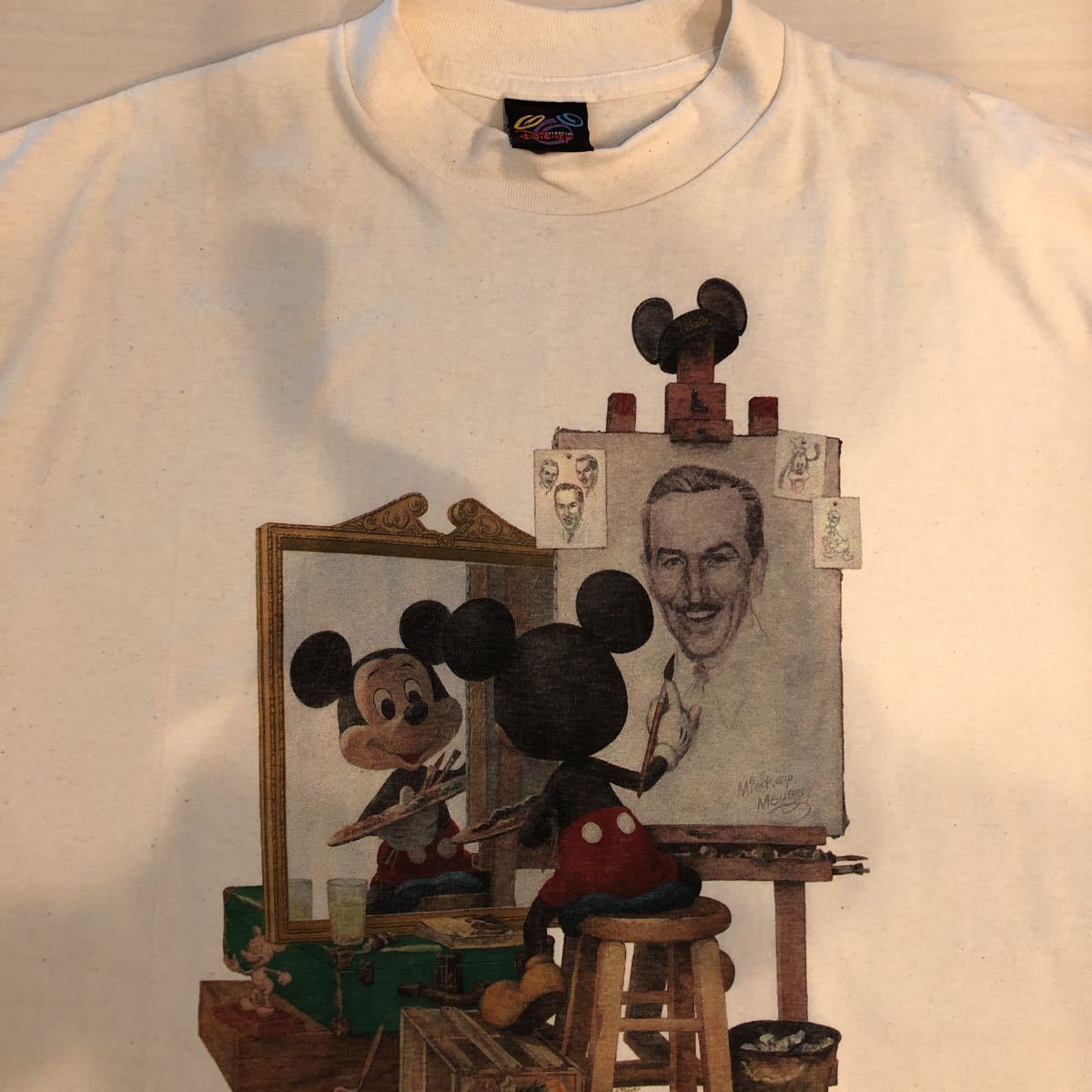 90s ディズニー Disney ノーマンロックウェル Lサイズ ミッキー