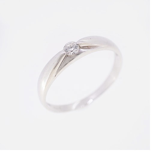リング 天然ダイヤモンド 0.06 ct K18WG ホワイトゴールド 指輪 未使用