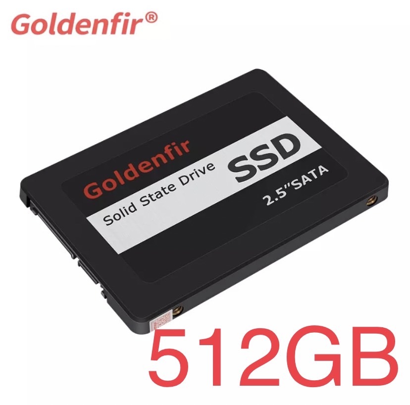 【最安値！】SSD Goldenfir 512GB SATA / 6.0Gbps 新品 2.5インチ 高速 NAND TLC 内蔵 デスクトップPC ノートパソコン ブラック_画像1