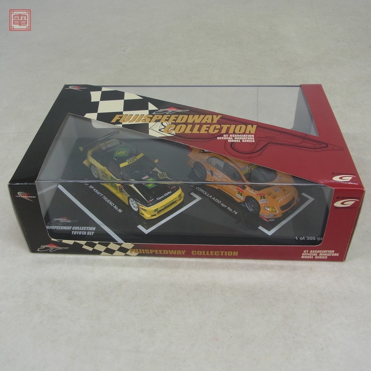 エブロ 1/43 富士スピードウェイ コレクション トヨタセット カローラ アクシオ apr #74/BP クラフト トレノ ＃86 EBBRO FUJI SPEEDWAY【20_画像2