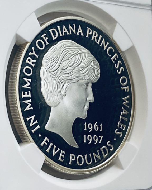 1999年 イギリス ダイアナ妃 追悼記念 5ポンド 銀貨 NGC PF68UC A1083