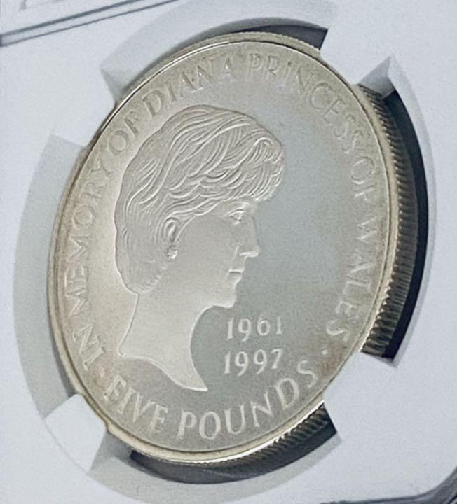 1999年 イギリス ダイアナ妃 追悼記念 5ポンド 銀貨 NGC PF68UC A1083