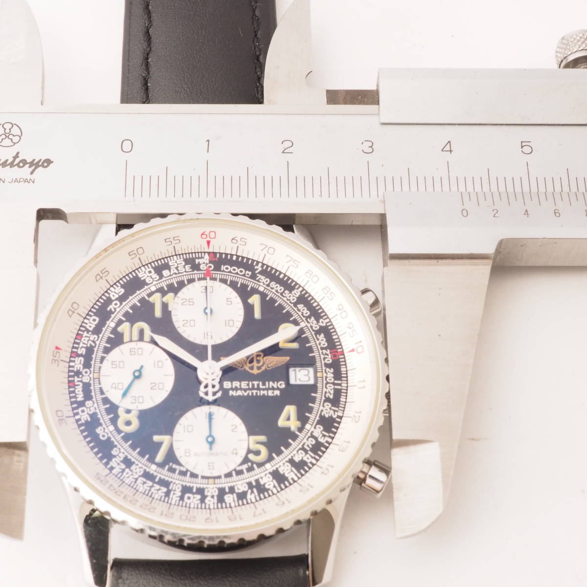 ブライトリングオールドナビタイマー A13022.1 Cal,7750 BREITLING NAVITIMER デイト 自動巻 クロノグラフ レザーメンズ 腕時計[19553]CI1_画像4