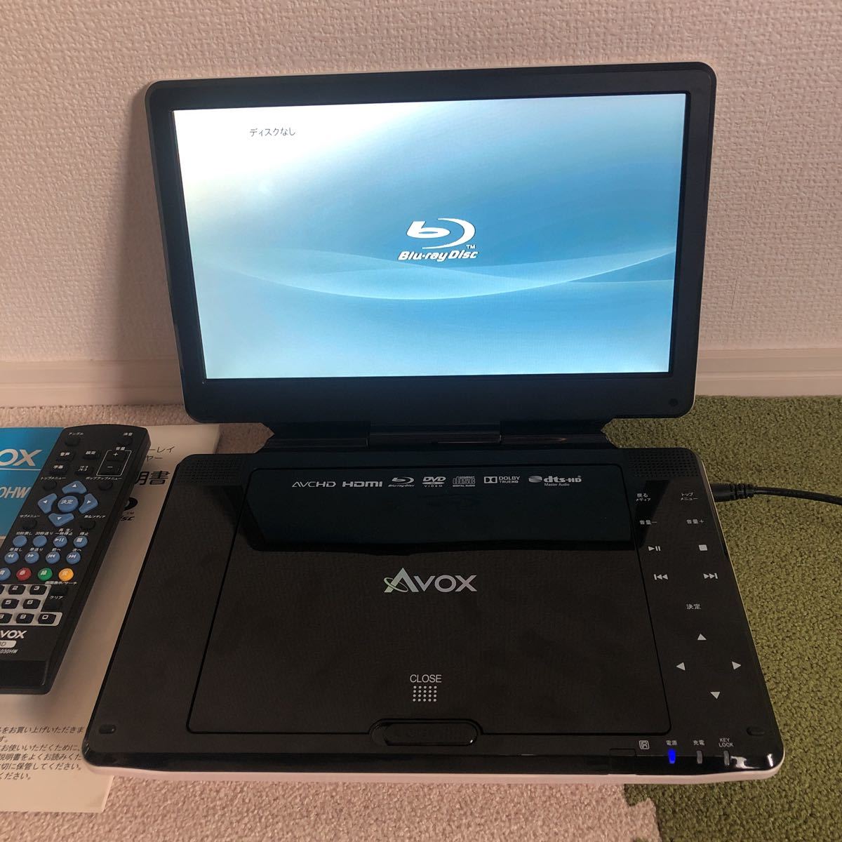 ポータブルブルーレイディスクプレイヤー AVOX APBD-1030HW 本店は www