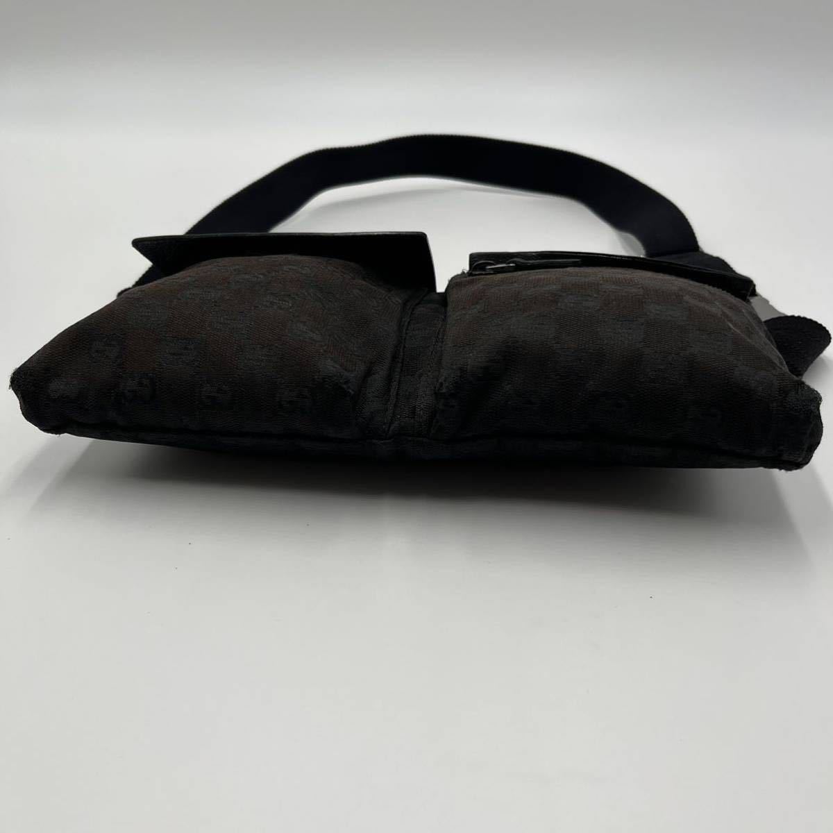 1円《大人気モデル》GUCCI グッチ ウエストバッグ GGキャンバス レザー